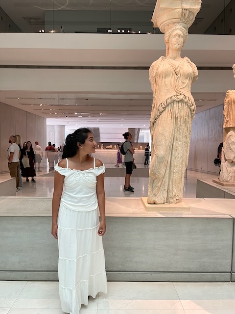 Figure 6: Posing with the maidens that supported the Erechtheion!