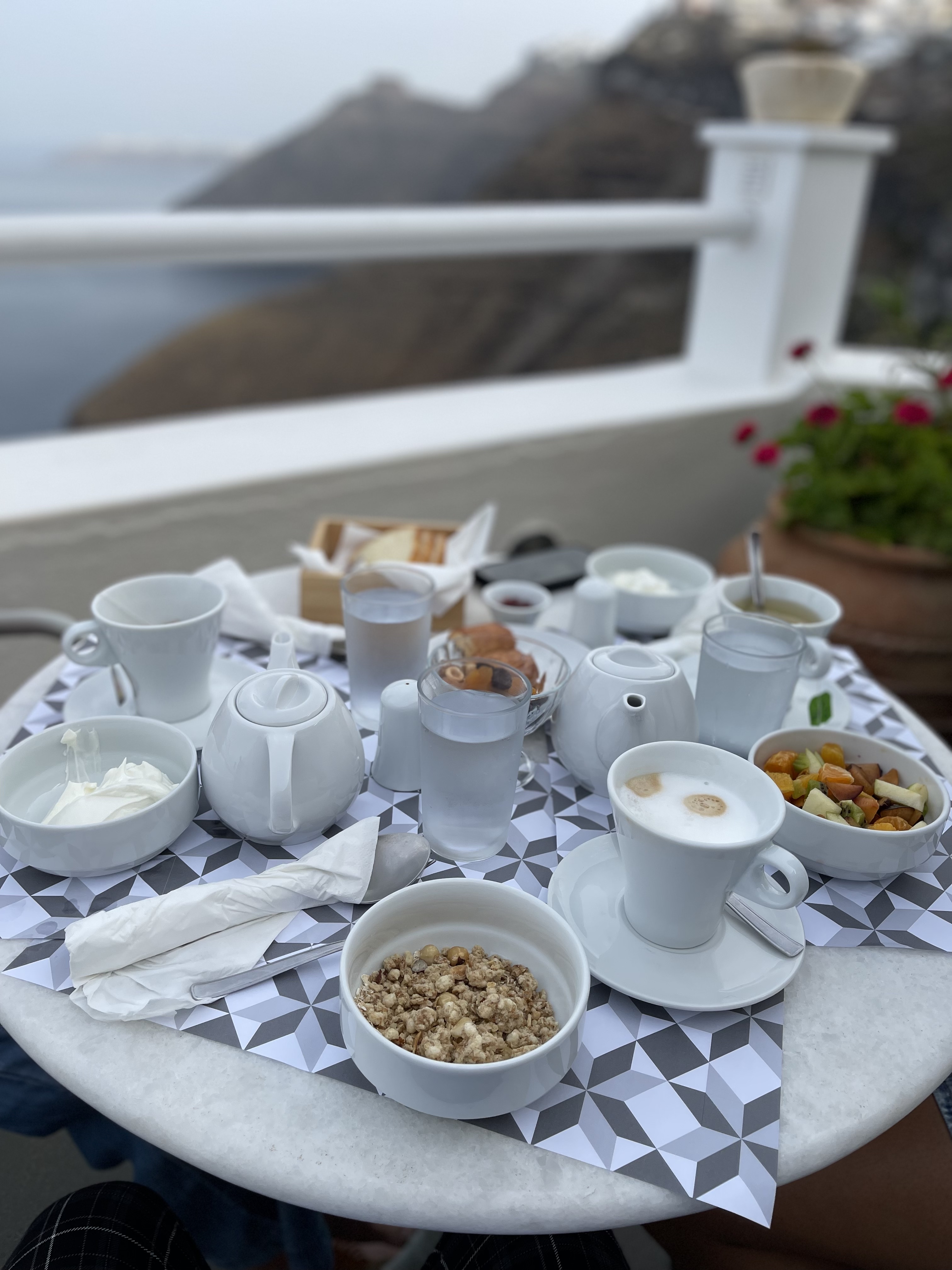 Figure 1: Breakfast spread almost as lovely as the view!