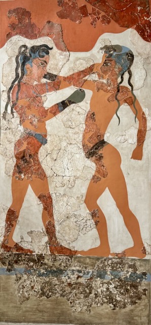 Figure 4: Boxing Children Fresco In The Thera Room