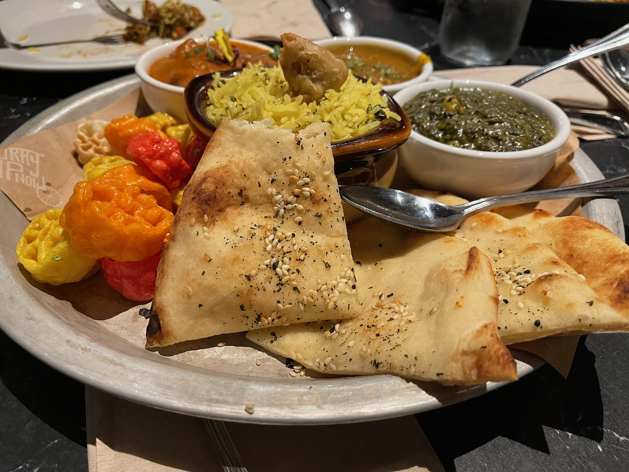 Punjabi thali, Curry up now, San Jose