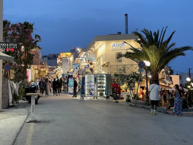 Figure 4: Lit up streets of Fira