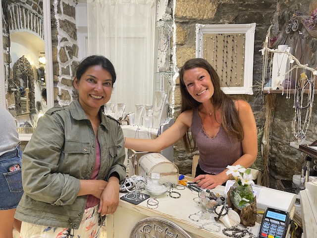 Figure 7: Wonderful conversation with talented and lovely Zeta in Memories Jewellery!