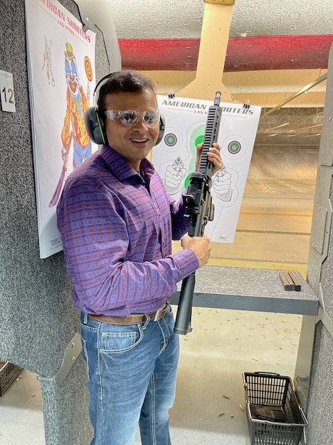 Figure 9: Doing surprisingly well, American Shooting Range, Las Vegas