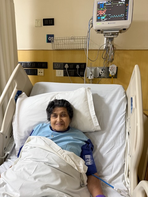 Figure 3: Mom, waiting for surgery!