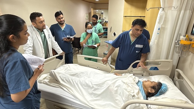 Figure 5: Post operative visit from Dr Rajesh and his team!