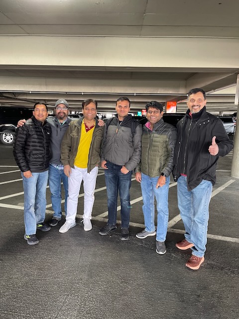 Figure 1: Reunion before getting into our comfy Chevy Tahoe Uber, Las Vegas Airport