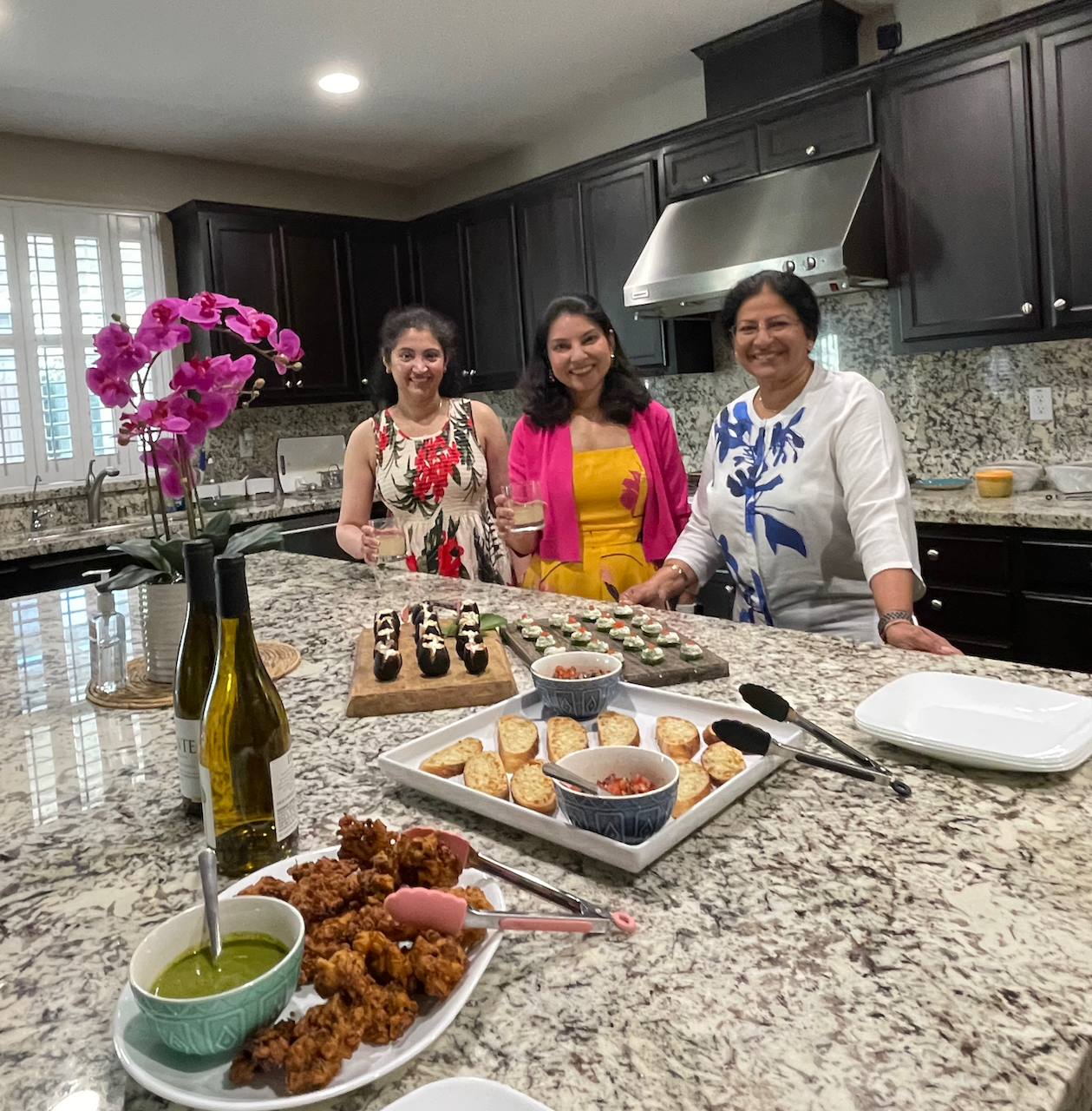 Appetizers and the chef, Livermore, CA