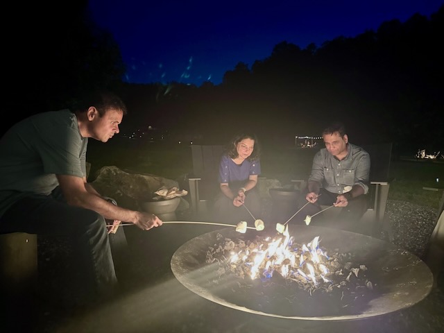 Figure 5: Roasting S’Mores, Under Canvas, Smokies NP