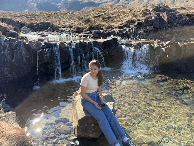 Figure 3: A Fairy in her element, Fairy Pools, Isle of Skye, Scotland